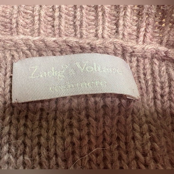 GUC Zadig & Voltaire- Light Purple Alpaca +Wool Open Front Long Sweater. Size L - Picture 3 of 7